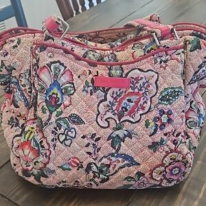 Vera Bradley Floral Glenna Satchel Purse
